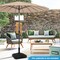 Black Fillable Umbrella Base with Adjustable Pole Holder for 6–10 ft Umbrellas